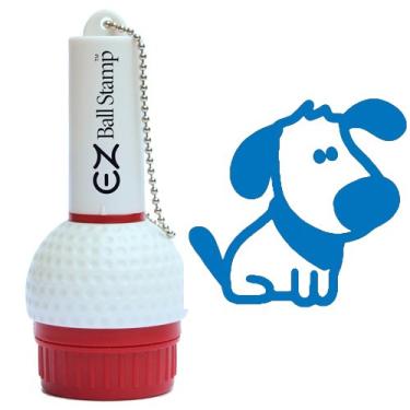 Imagem de EZBallStamp Carimbo de bola de golfe - Cachorro azul