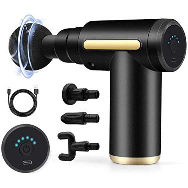 Imagem de Pistola de massagem portátil de tecido profundo para atletas, pistola Fascial para alívio da dor, massageador muscular portátil e elétrico para academia, escritório, casa, pescoço,
