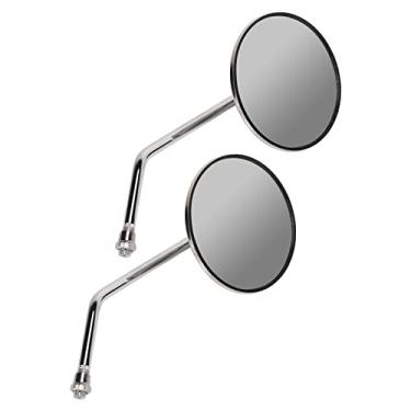 Imagem de Espelhos de Guidão de Motocicleta, 2 Peças Espelho Retrovisor de Motocicleta de Aço Inoxidável de Alta Definição para Substituição de Visão Clara para Suzuki Gn125
