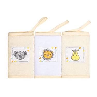 Imagem de PAPI DESDE 1974 Paninho De Boca Atoalhado Bord. Karinho C/Prendedor De Chupeta Para Bebê 30Cm X 30Cm Contém 03 Un