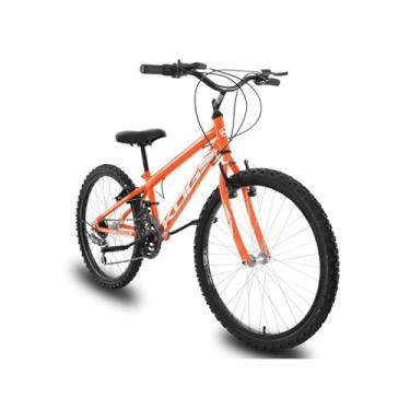 Imagem de Bicicleta Infantil Aro 24 KOG Masculina 18 Marcha,Laranja Branco