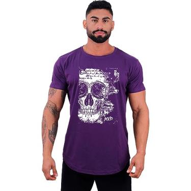 Imagem de Camiseta Longline Masculina MXD Conceito Estampa Caveira Skull Academia No Limits Bodybuilder (M, Opção 03)
