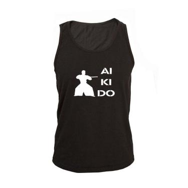 Imagem de Regata Masculina Algodão Aikido 5 Estampada Verão Moderna