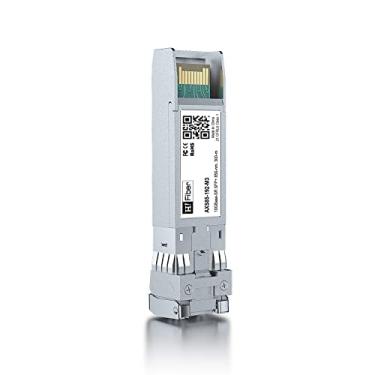 Imagem de Módulo SFP+ LC multimodo H!Fiber 10G, transceptor de fibra 10GBase-SR para Cisco SFP-10G-SR, Meraki MA-SFP-10GB-SR, Ubiquiti UniFi UF-MM-10G, Mikrotik, Netgear e mais (MMF, 850nm, 300m, DDM)