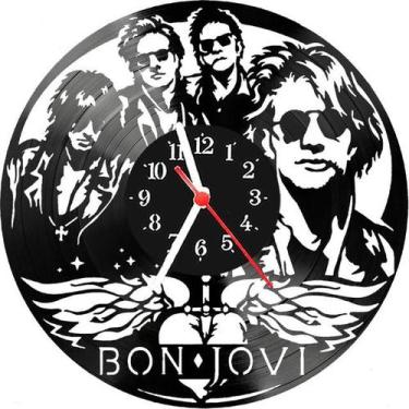 Imagem de Relógio Parede Vinil Lp Ou Mdf Bon Jovi Rock 2 - 3D Fantasy