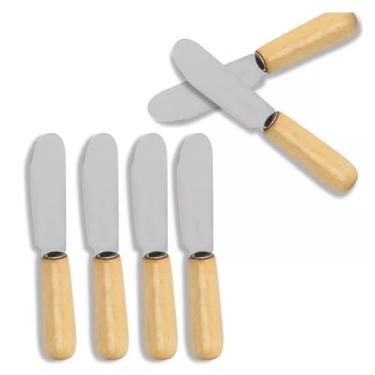 Imagem de Espatula Cabo Madeira Para Manteiga Patê Geléia Requeijão DM ACESSÓRIOS