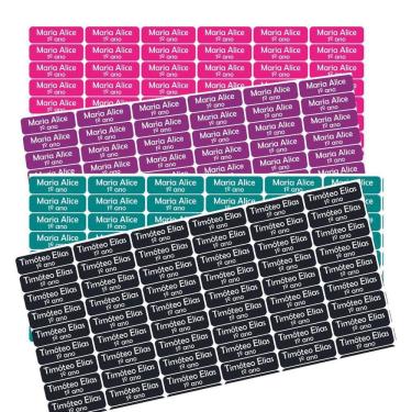 Imagem de Adesivo Etiqueta Escolar Personalizado Vinil - LÁPIS PEQUENAS 54 UN