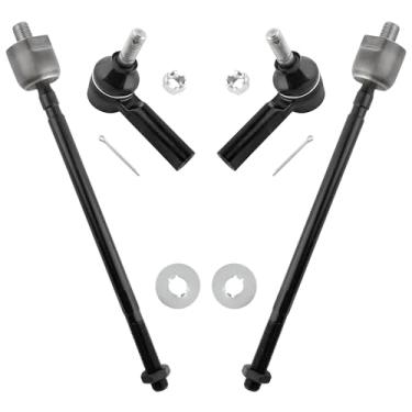 Imagem de MYSMOT EV189 ES2382 Extremidades de direção dianteira interna e externa para Chevrolet Nova 1985-1988 Toyota Corolla 1985-1988 com direção hidráulica, pacote com 4