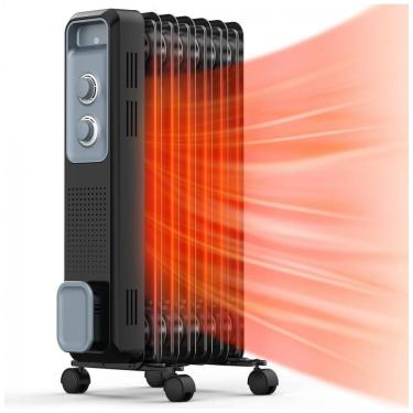 Imagem de Aquecedor Elétrico a Óleo com Ajuste de 3 Níveis, 1500W 110V, Joy Pebble, Preto
