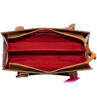 Imagem de Bolsa Feminina Pasta + Bolsinha + Carteira Feminina (Marrom)