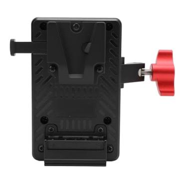 Imagem de Placa de Bateria de Montagem Em V, Placa de Montagem de Bateria Com Trava Em V Com Porta de Braçadeira Fixa de 41 Mm, 2 Almofadas de Borracha, para Câmera DSLR, Gimbals e tripé