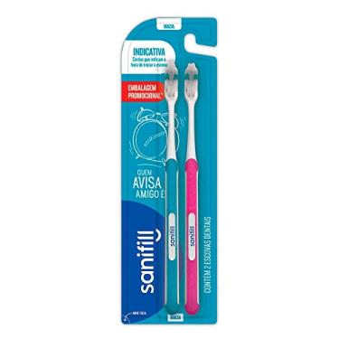 Imagem de Escova de Dente Sanifill Indicativa Cerdas Macias 2 unidades – Cores sortidas, Sanifill