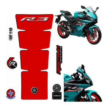 Imagem de Adesivo Protetor Tankpad Tanque Moto Yamaha Yzf R3 Resitank, NP119