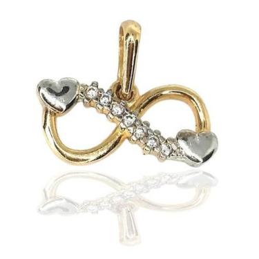 Imagem de Pingente em ouro 18k Infinito com Coração - Elegancy Joias