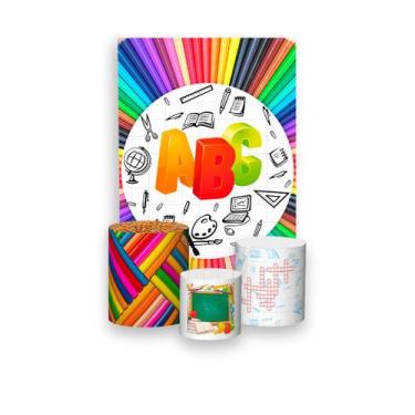 Imagem de Painel De Festa Vertical 1,50 x 2,20 + Trio De Capas Cilindro - Format