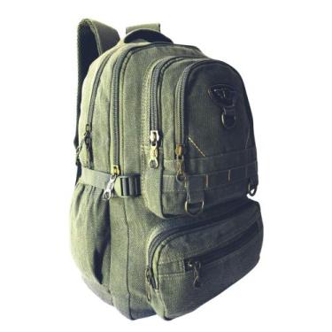 Imagem de Mochila Escolar Lona Jeans Moda Casual Trabalho Dia Dia Masculina Femi