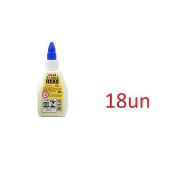 Imagem de Kit 24 Unidades Cola Branca Escolar Hero 40G Material Escola - Lynx Pr