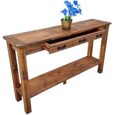 Imagem de Aparador Buffet De Madeira Maciça Resistente Imbuia Retrô Cozinha Cant