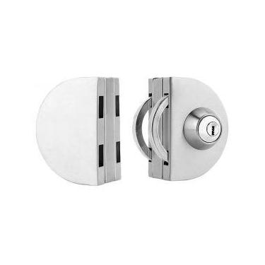 Imagem de Fechadura redonda de pressão em inox para porta vidro - vidro/vidro - 