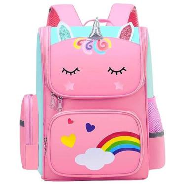 Imagem de Mochila Escolar Infantil Unicórnio Cor Rosa - Prime Utilidades