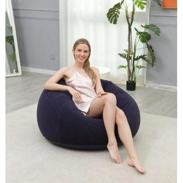 Imagem de Puff Inflável Confortável Descanso - Poltrona - SHOP ALTERNATIVO, Azul