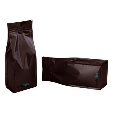 Imagem de Embalagem Para Café 4 Soldas Marrom 11x32 - 200un - Evoluflex Embalage