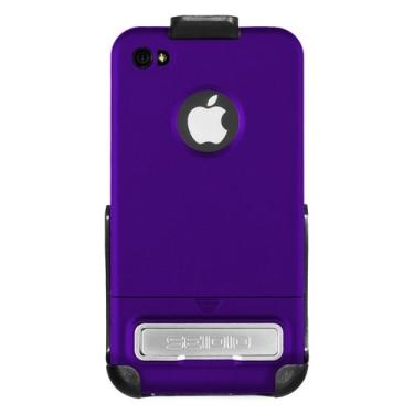 Imagem de Seidio BD2-HRSIPH4K-PR SURFACE Reveal Capa e Coldre Combo com Suporte de Metal para Apple iPhone 4/4S - Pacote Combo - Embalagem de varejo - Ametista