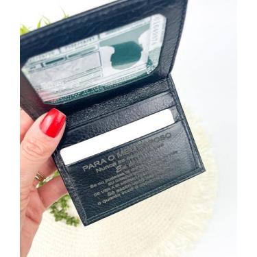 Imagem de Carteira Masculina em Couro Slim Preta - Para o Meu Esposo - Encanto L