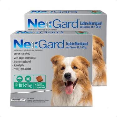 Imagem de 2 Nexgard 10 A 25kg Carrapato Antipulga Original Nota Fiscal - Boehrin