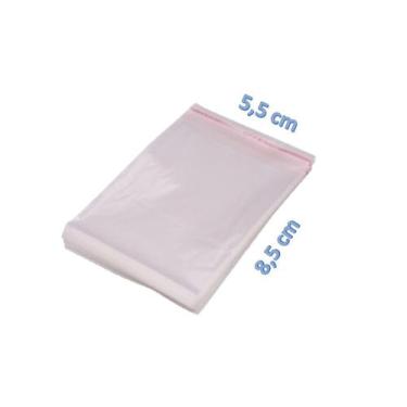 Imagem de Saco Adesivado Saquinho Plástico Transparente 5,5x8,5 300 Un - F.S.