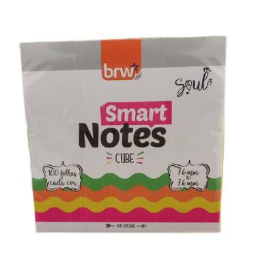 Imagem de Notas Adesivas Smart Notes Cube Neon 400 Folhas BRW 76X76mm