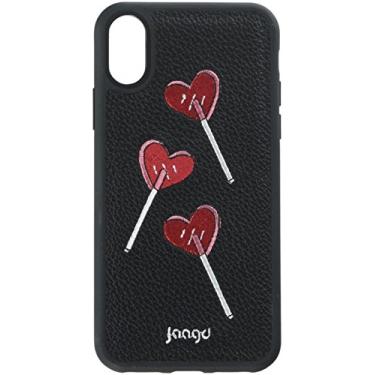 Imagem de Jaagd Capa protetora para iPhone X bordada com design de absorção de choque, para iPhone 10, embalagem de varejo (Love Pops)