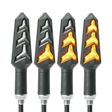 Imagem de wabklove 4 peças de indicadores de viragem para motocicleta, luzes de seta, 12 V, 12 LEDs, para motocicleta, scooter, quadriciclo, off-road, em forma de Y
