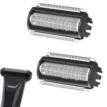 Imagem de Pacote com 2 lâminas de substituição compatíveis com o cortador de grama elétrico 5.0 ManSCAPED Aparador de cabelo Ultra, lâminas de reposição para aparar pelos na virilha para cuidados com os pelos