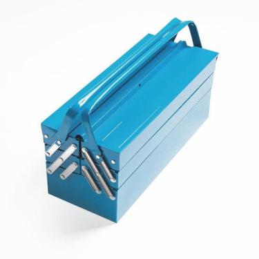 Imagem de Caixa Sanfonada Para Ferramentas Tramontina Com 5 Gavetas, Azul