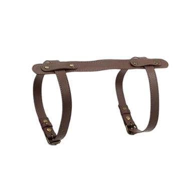 Imagem de IEUDNS Alça de transporte de cobertor, alça de esteira de acampamento resistente para empacotamento e armazenamento, alça de cinto de cobertor de praia, alça, Marrom Escuro