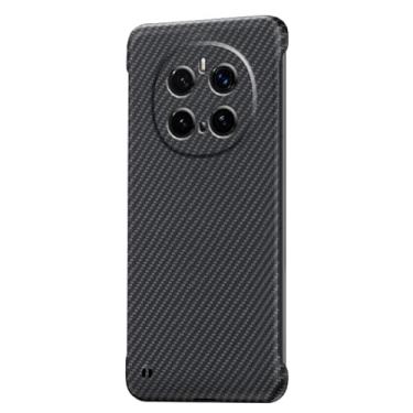 Imagem de HAO RIYLN Capa ultrafina para Honor Magic7/Magic7Pro, capa de telefone com textura de fibra de carbono com proteção para câmera sem moldura à prova de choque, preta, Magic7