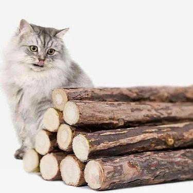 Imagem de Kit 50 Unidades Matatabi Varas De Catnip Limpa Dentes Palitos Varinhas