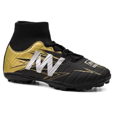 Imagem de Chuteira Society Cano Alto Sola Costurada Premium - NEW WINNER, Dourad