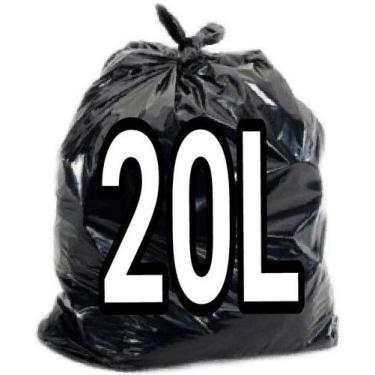 Imagem de Saco De Lixo 20L Litros Preto 100Un Resistentes - HIGIPACK