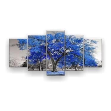 Imagem de Quadro Decorativo Arvore Kit Mosaico Sala Quarto 129x61 - Loja Wall Fr