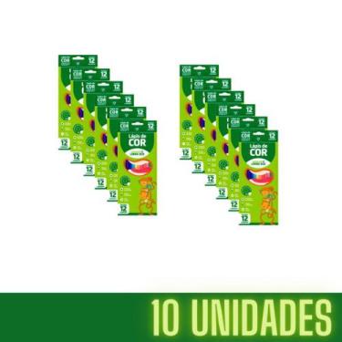 Imagem de Pacote C/10 Lapis De Cor Grande/ Leo Leo 12 Cores - Leo&Leo