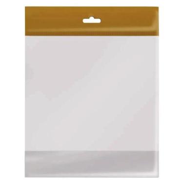 Imagem de Saco Adesivado com furo Ouro - 15x20 cm  - 100 unidades - Cromus - Riz