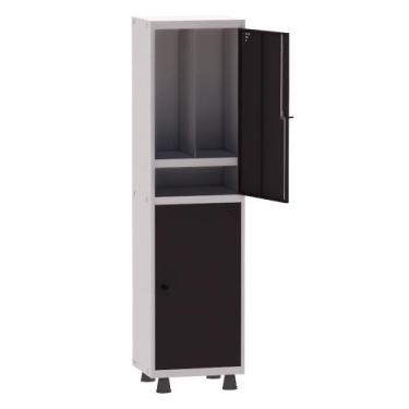 Imagem de Armário Guarda Volume Locker Roupeiro Insalubre 1 Vão 02 Portas Com Pr