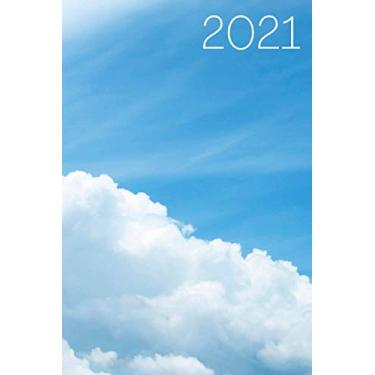 Imagem de 2021: Agenda Settimanale A5 12 mesi, Due pagine per settimana, Diario Planner Calendario Pianificatore Giornaliera, Idee Regalo Originali, Bella coperta di Cielo