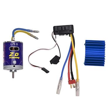 Imagem de RC Crawler Motor, RC Crawler Brush Motor RC ESC Set 45A Motor Escovado, para 1/10 RC Buggy Truggy Caminhão Crawler (Azul)