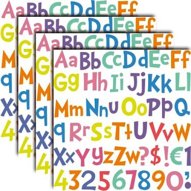 Imagem de Fanbay Letras Coloridas Fofas de 2" para Passar A Ferro Números Letras de Transferência de Calor Papel para Roupas Camisetas Esportivas Nome Do Time (Colorido)