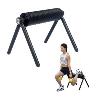 Imagem de RISINGFIT Treinador de perna multifuncional, suporte de treinamento de agachamento de perna única, rolo de espuma ergonômico e elevado, rolo muscular para fisioterapia e exercícios, massageador de