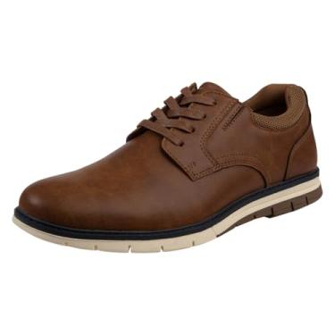 Imagem de Comfort Plus by Predictions Tênis Oxford masculino Fortis Plain Toe, Conhaque, 45