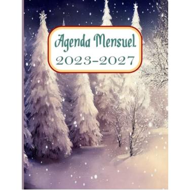 Imagem de Agenda Mensile 2023-2027: 60 Mesi Planner Annuale Calendario Mensile, Agenda Organizzatore e Appuntamento e Festività, Bella copertina di Natale.